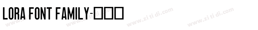 lora font family字体转换